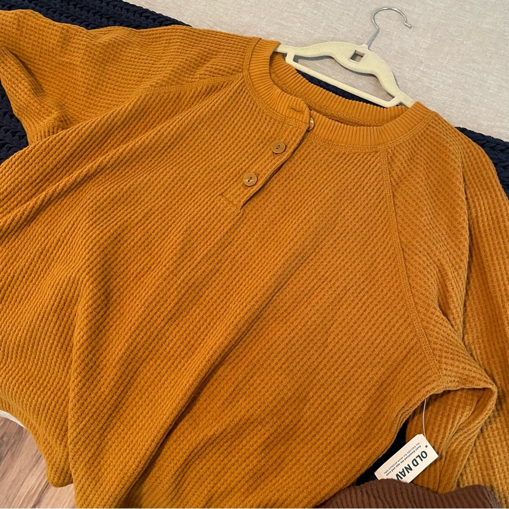 NWT Old Navy Thermal Knit Raglan-Sleeve Henley - XXL